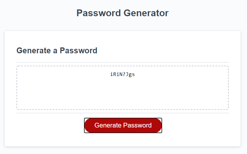 Password generator app